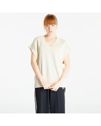 adidas Originals Adidas premium essentials knit oversized vest wonder white - Weiß