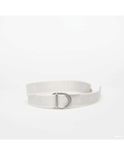 Calvin Klein D-ring slider belt 30mm - Weiß