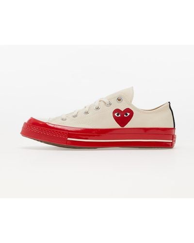 COMME DES GARÇONS PLAY Converse x comme des garcons play chuck taylor 70 low top red sole white - Rot