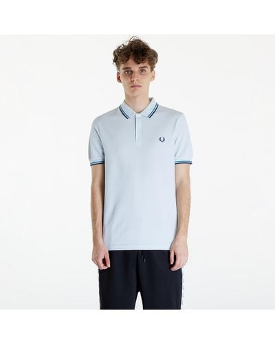 Fred Perry Twin Tipped Shirt Light Ice/ Cyber Blue/ Midnight Blue