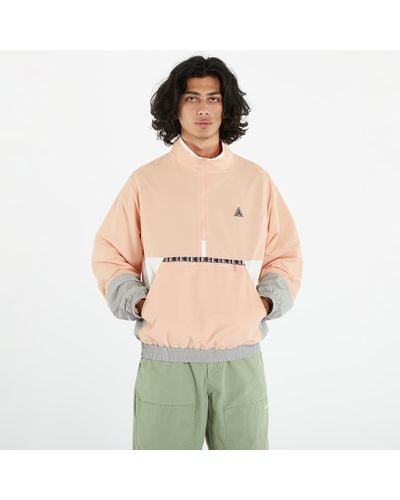 Huf Teton 1/4 Zip Anorak Coral - Green