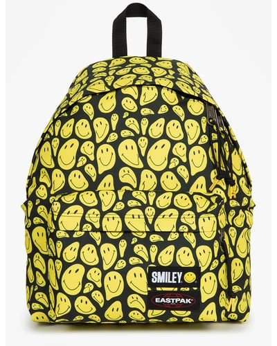 Eastpak Padded Pak'r Backpack Smiley Stretch Yellow - Zwart