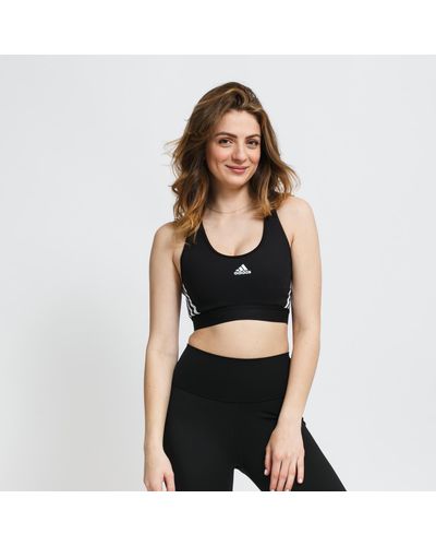 adidas Originals Believe this 3-stripes rib bra - Schwarz