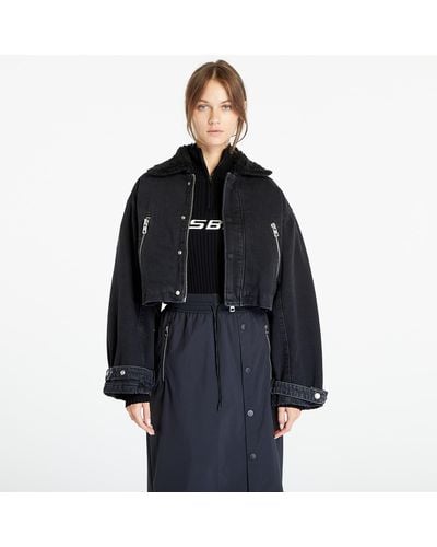 Calvin Klein Jeans Sherpa Denim Jacket - Black
