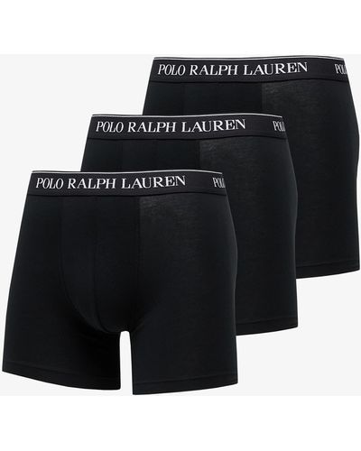 Ralph Lauren Stretch Cotton Boxer Briefs 3-Pack - Black