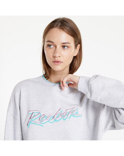 Reebok Classics Graphic Sweatshirt Light Grey Heather - Grau