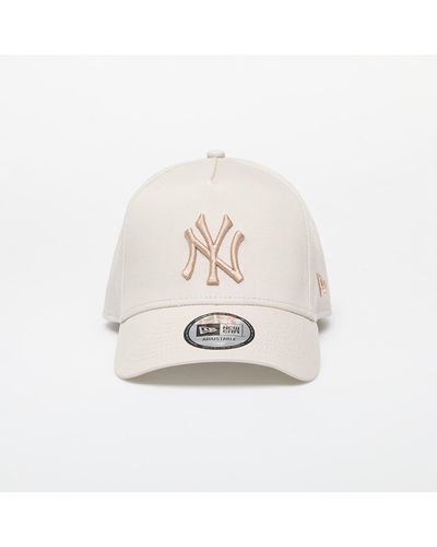 KTZ New York Yankees Mlb Seasonal E-frame Trucker Cap Stone/ Ash Brown - White