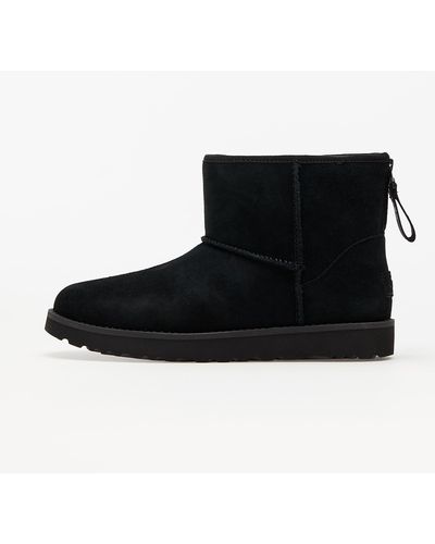 UGG W Classic Mini Logo Zip Black - Zwart