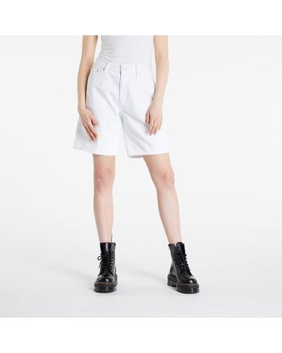Calvin Klein Jeans 90s Straight Shorts Denim Light - White