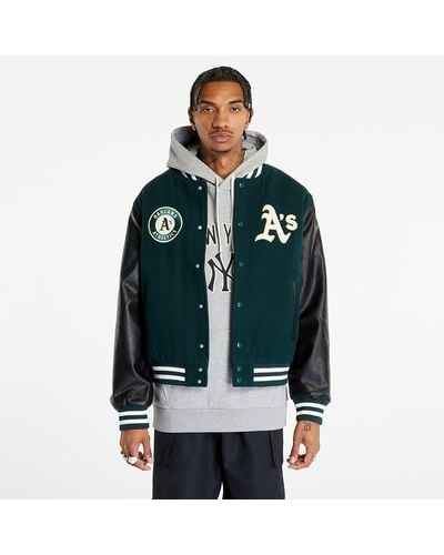 KTZ Oakland Athletics Mlb Large Logo Varsity Jacket Dark - Green