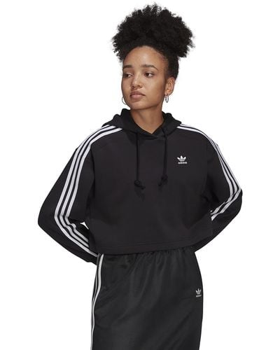 adidas Originals Sweat-shirt à capuche Adicolor Classics Crop - Noir