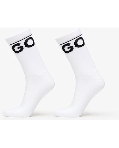 BOSS Iconic socks 2-pack - Blanc