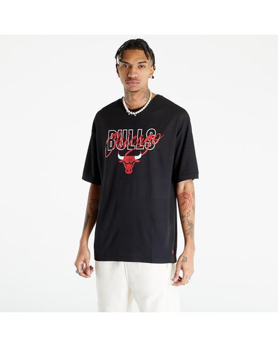 Chicago Bulls NBA Script White Oversized T-Shirt