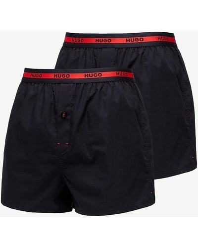 BOSS Woven boxer shorts 2 pack - Blu