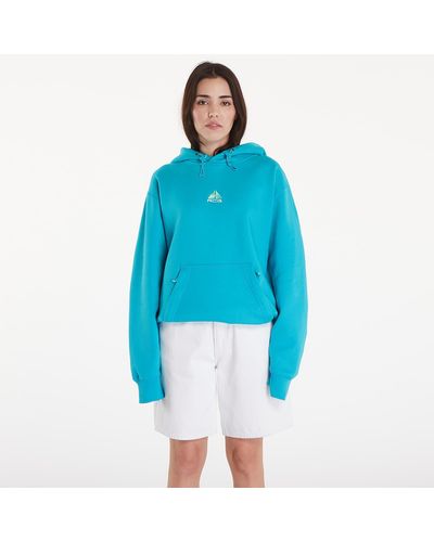 Nike Acg therma-fit fleece pullover hoodie unisex dusty cactus/ summit white - Blau
