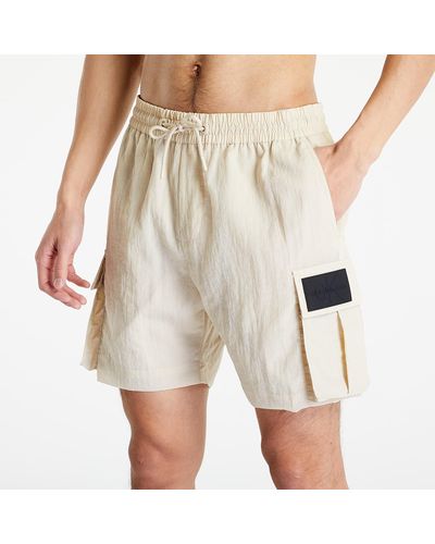 Calvin Klein Jeans Mesh Ripstop Cargo Shorts Classic - Natural