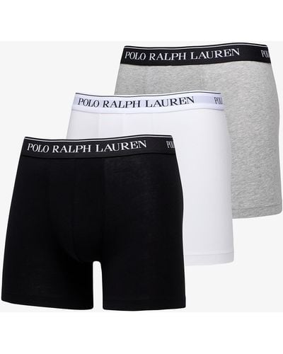 Ralph Lauren Stretch Cotton Boxer Brief Trunks 3-pack Multicolor - Black