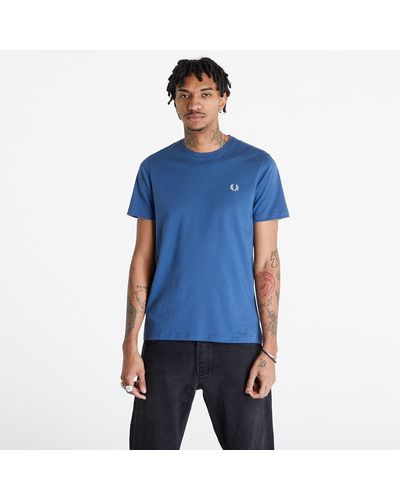 Fred Perry Crew Neck T-shirt Midnight / Light Ice - Blue