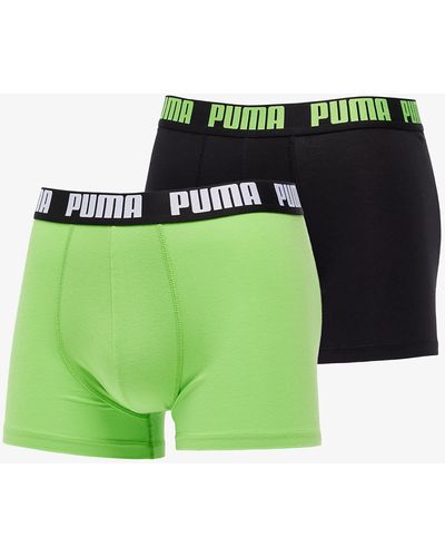 PUMA 2 Pack Everyday Comfort Boxers Green Flash/ Black - Grün