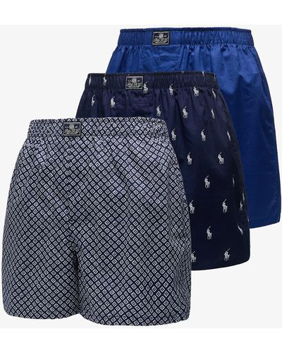 Ralph Lauren Classic Cotton Trunks 3-pack - Blue