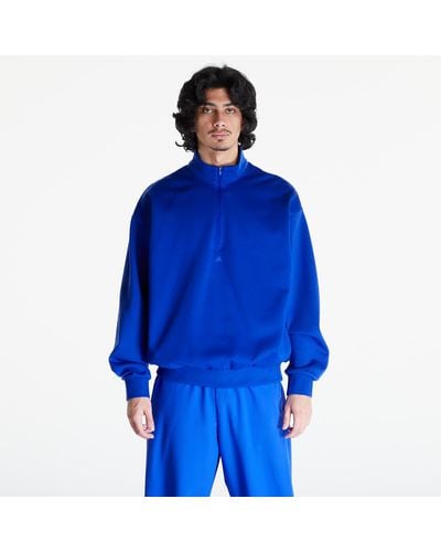 adidas Originals Adidas Adicolor Basketball 1/2 Zip Hoodie Unisex - Blue