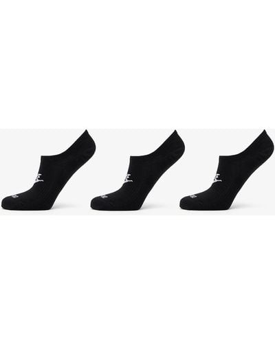 Nike Everyday Plus Cushioned Footie 3-pack Socks Black/ White - Zwart