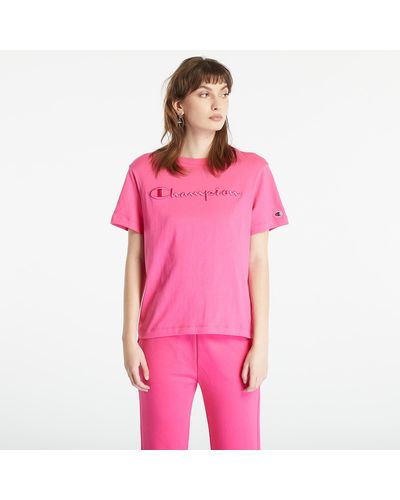 Champion T-Shirt Crewneck T-Shirt - Pink