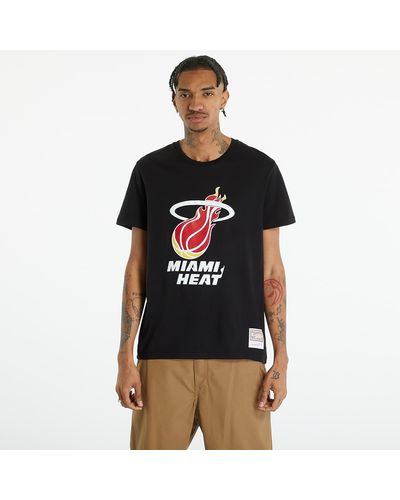 Mitchell & Ness Nba Team Logo Tee Miami Heat - Zwart