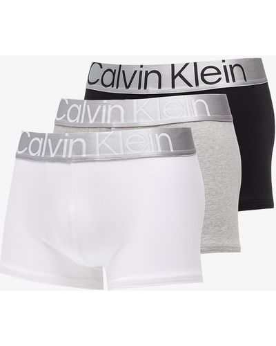 Calvin Klein Steel cotton trunk 3-pack black/ white/ grey heather - Mehrfarbig