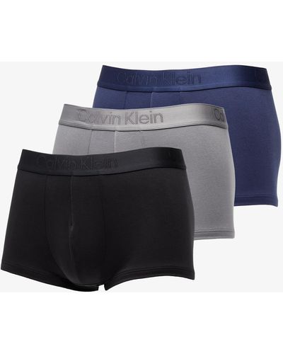Calvin Klein Low Rise Trunk 3-pack Black/ Blue Shadow/ Gray Sky