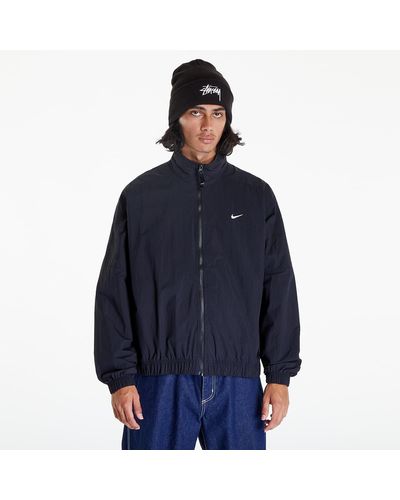 Nike Sportswear solo swoosh track jacket black/ white - Bleu