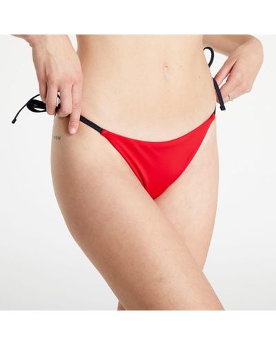Tommy Hilfiger String side tie cheeky bikini navy/ red - Rot