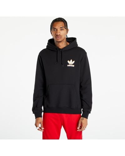 adidas Originals Graphics fire trefoil hoodie - Noir