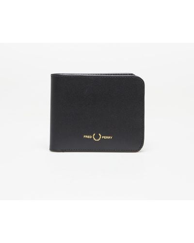 Fred Perry Burnished Leathr B'Fold Wallet - Nero