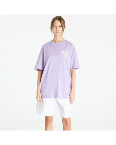 KTZ New York Yankees Mlb League Essential Oversized T-shirt Unisex Purple - Paars
