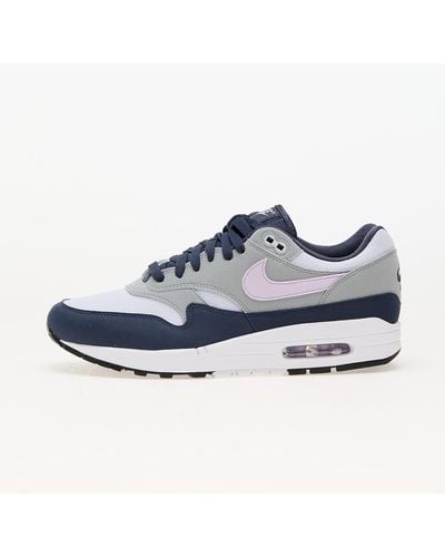 Nike Air max 1 football grey/ lilac bloom-thunder blue - Blau