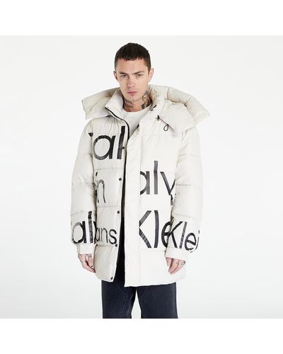Calvin Klein Jeans bold disrupted logo jacket - Bianco