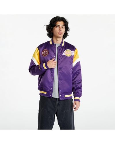 Mitchell & Ness Nba Heavyweight Satin Jacket Los Angeles Lakers - Purple