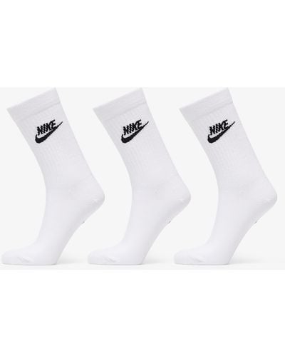 Nike Sportswear everyday essential crew socks 3-pack white/ black - Weiß