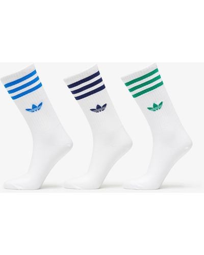 adidas Originals Adidas High Crew Sock / Green/ Dark Blue - White