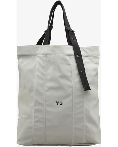 Y-3 Classics Utility Trefoil Tote Bag Talc - Gray