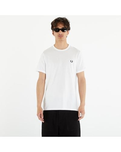 Fred Perry Ringer tee white - Weiß