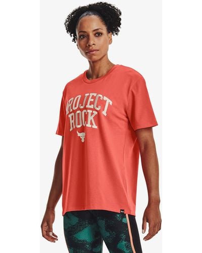 Under Armour Project Rock Heavyweight Campus T-shirt - Red