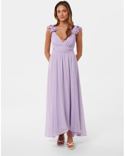 Forever New Selena Petite Ruffle Maxi Dress - Purple