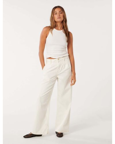 Forever New Pippa Wide-Leg Jeans - White