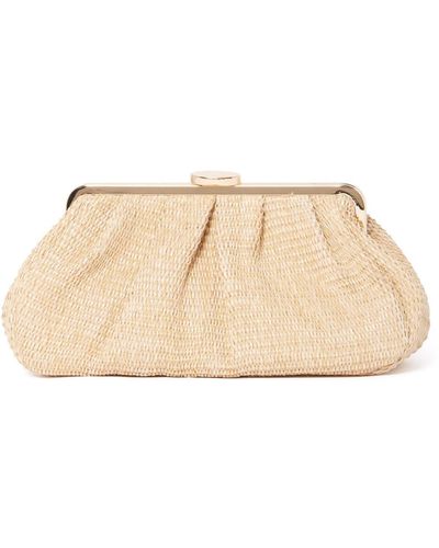 Forever New Mallory Weave Clutch Bag - Natural
