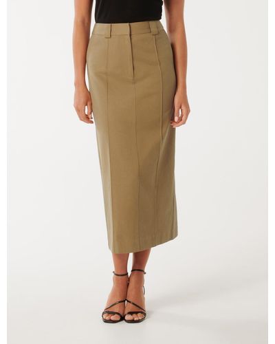 Forever New Pippa Pintuck Skirt - Natural