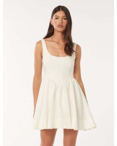 Forever New Trinity Corset Mini Dress - White