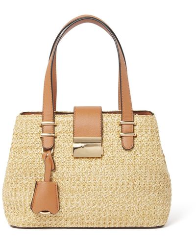 Forever New Bonnie Weave Small Tag Tote Bag - Natural
