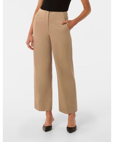 Forever New Cassandra Cropped Straight Pant - Natural